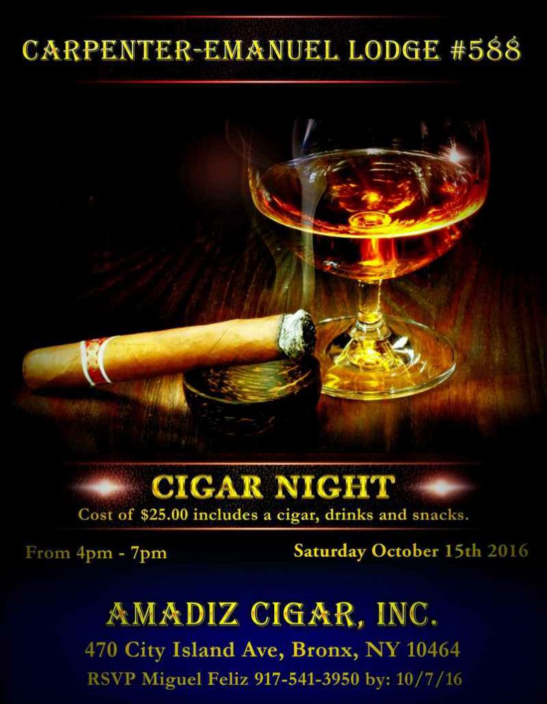 Carpenter Emanuel Cigar Night in October